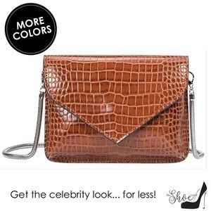 Anna Chain Envelope Saddle Luxury Vegan Leather Cl